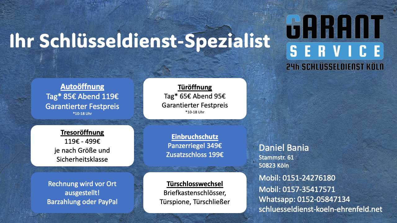 Schlüsseldienst Köln